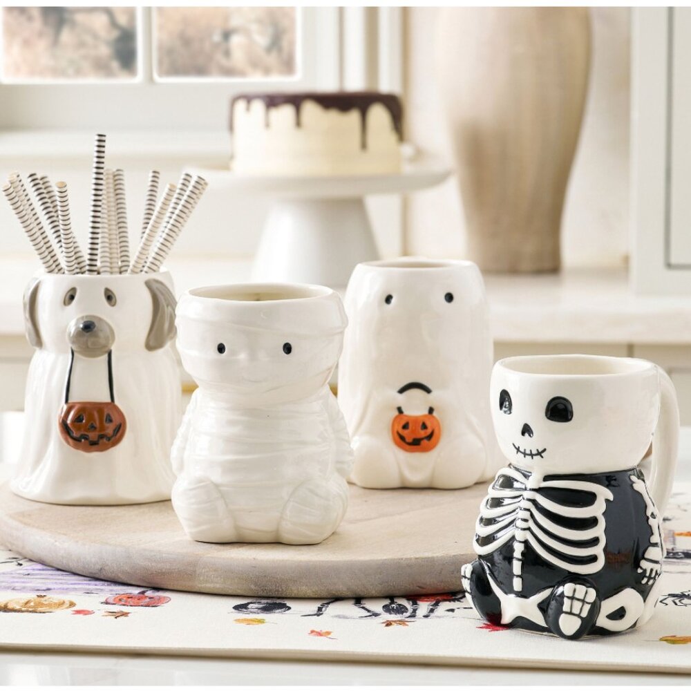 Pottery Barn Assorted Halloween Mug Collection Set of 4 - Picture 2 of 11